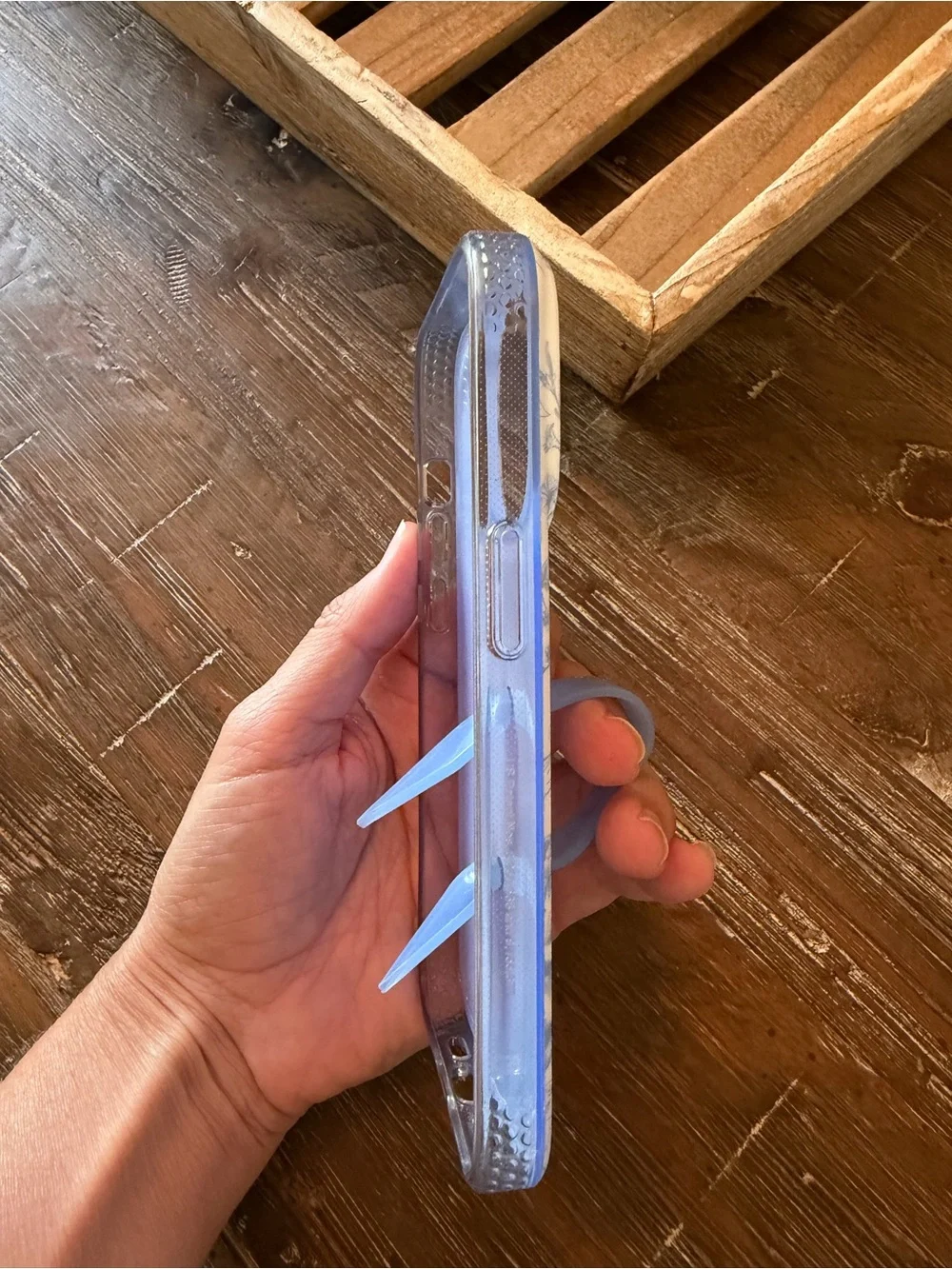 iPhone 14 Pro Loopy Case, Blue Toile